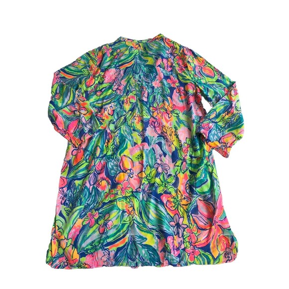 Lilly Pulitzer Esme Cover Up Dress in Bennet Blue Surf Gypsea, Small - Picture 5 of 9